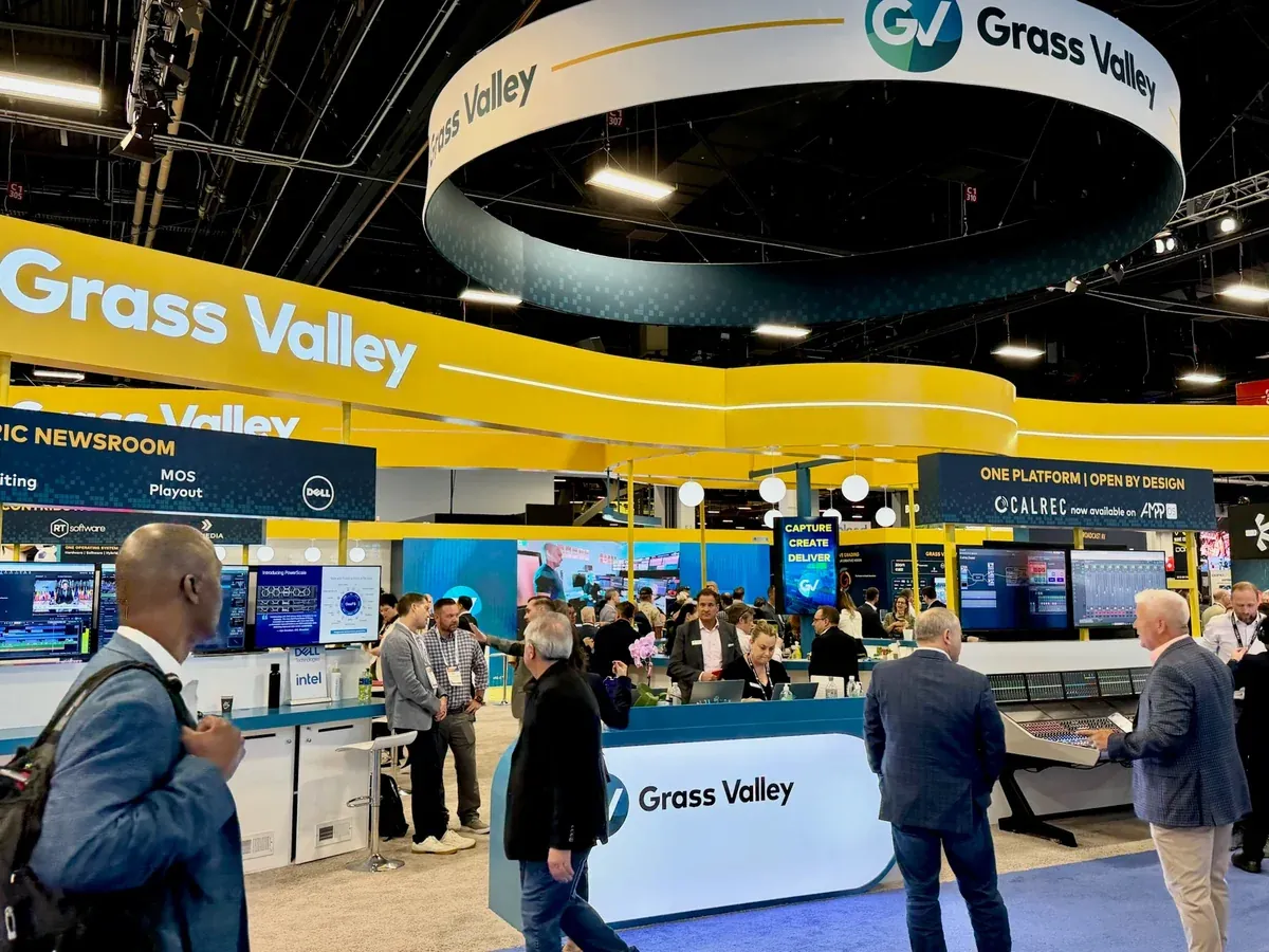 Grass valley stand at NAB Show Las Vegas 2026