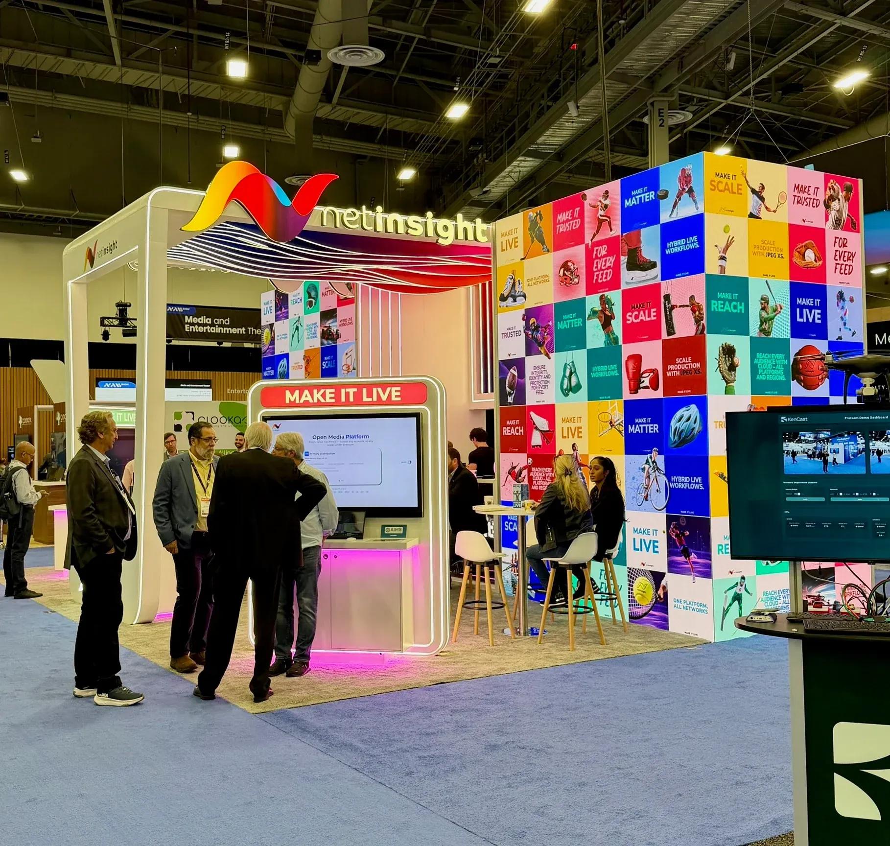 Net insight stand on the show floor at NAB Show Las Vegas 2026